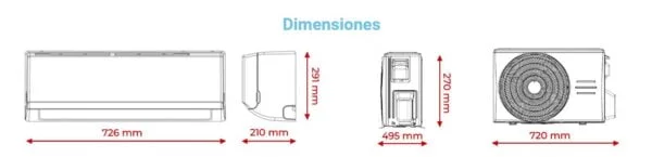 Midea Blanc 52 (18)N8 Aire acondicionado A++ Inverter,R-32,Frio/Calor - Imagen 6