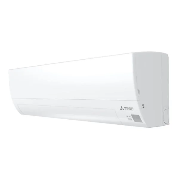 Aire acondicionado de pared blanco moderno.