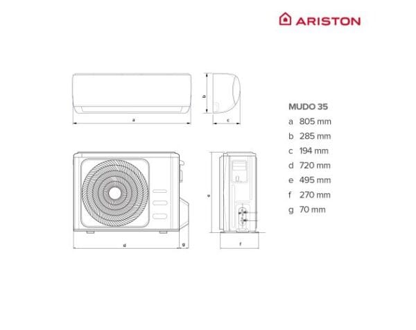 Ariston, alys 50, mono split inverter + unidad exterior Aire acondicionado 1X1 - Imagen 5