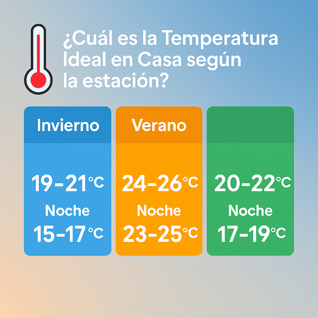 temperatura ideal segun la estacion