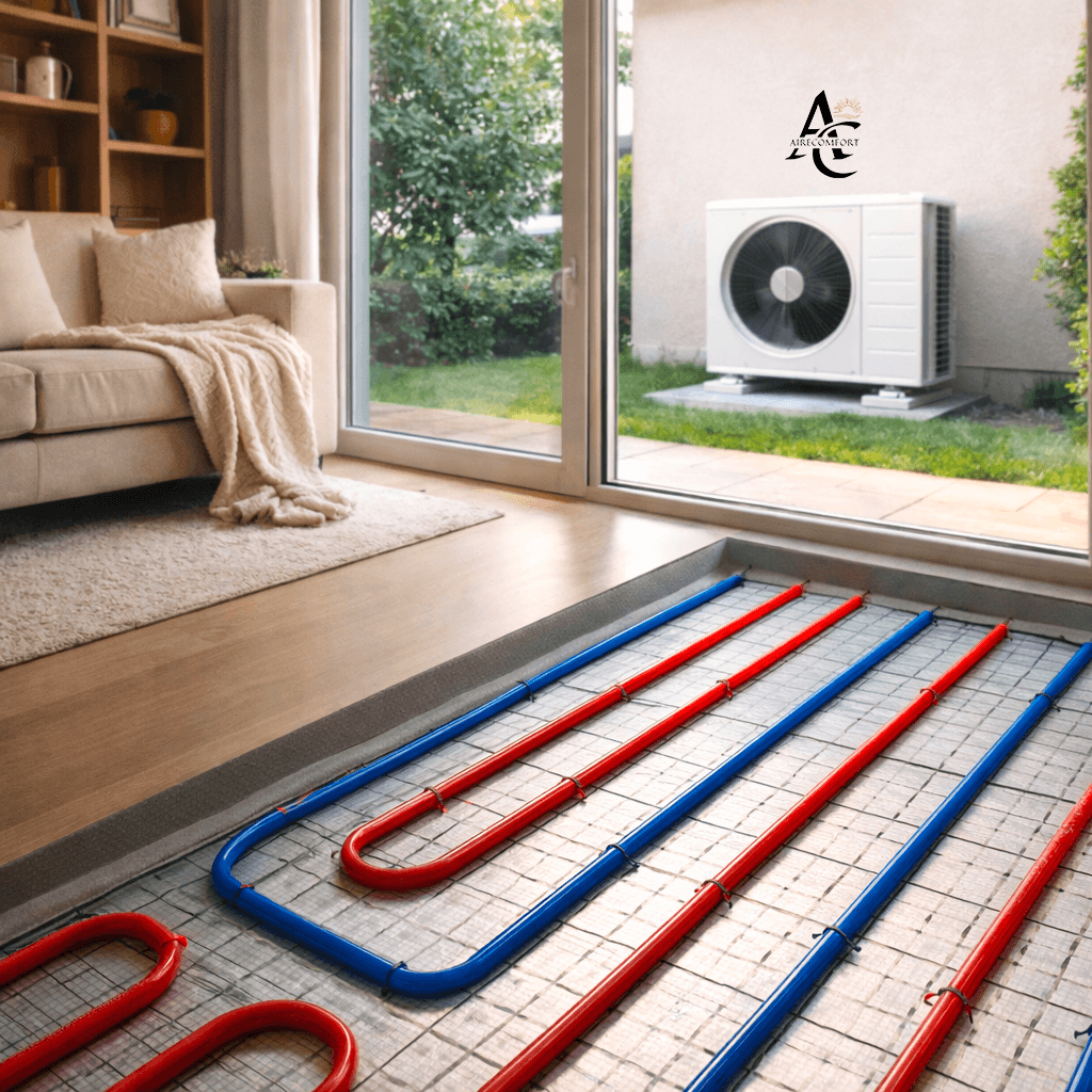 aerotermia y suelo radiante